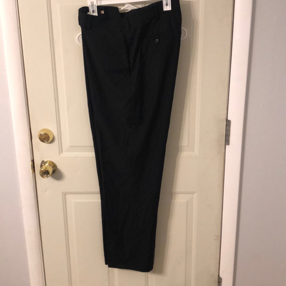 Men’s White Pin Stripe Slacks